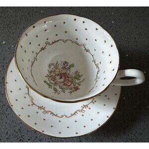 Vintage Floral Salisbury Fine Bone China Cup & Saucer Set England